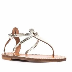 K. Jacques Buffon Metallic Strappy Sandals Strap Sandal